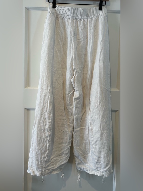 Bluefish Pants - Bluefish Crop Linen Billow Pant in White